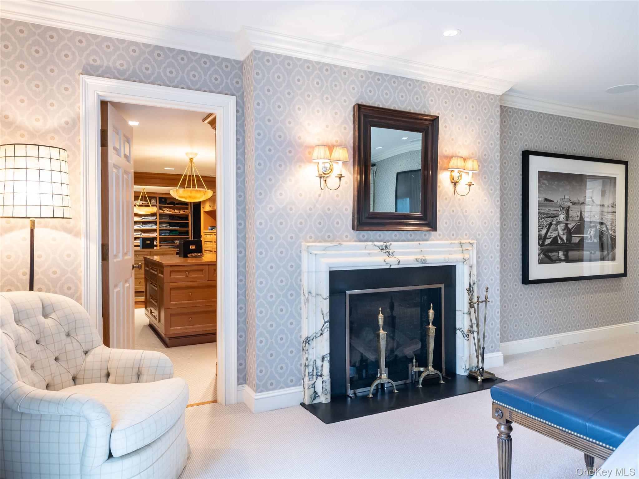 90 Elderfields Road Manhasset, NY 11030 - Photo 24 of 35 a living room with furniture and a fireplace