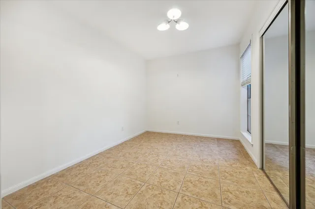 an empty room with a natural light