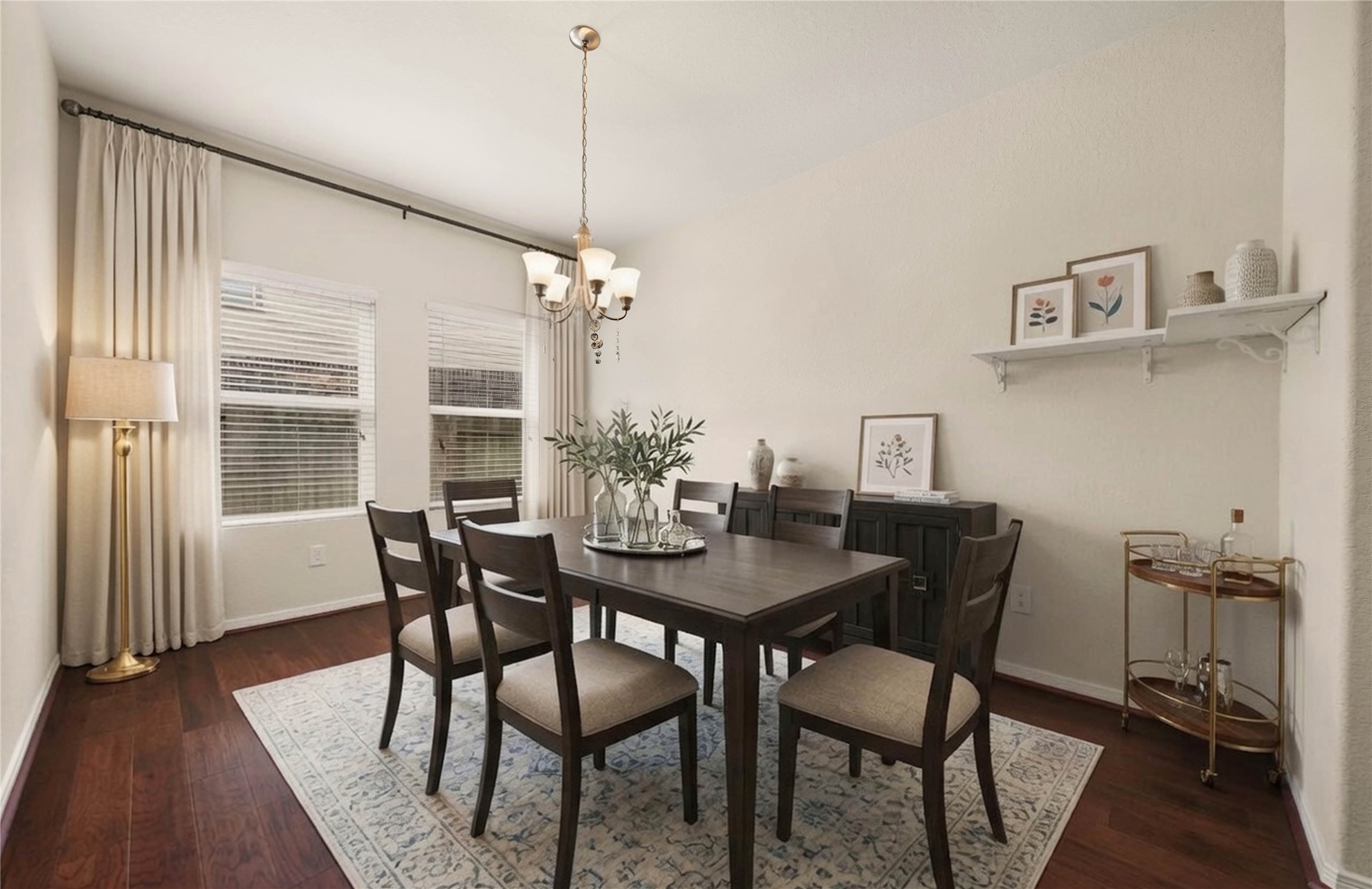 2672 Magnolia Fair Way Spring, TX 77386 - Photo 10 of 49 The formal dining room is an elegant space with wood flooring and large windows. It is easily accessed from the kitchen and family room when entertaining.