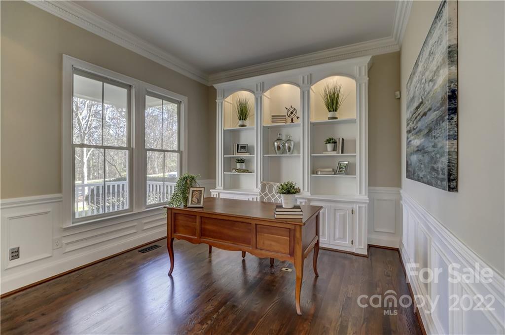 329 Elis Way Fort Mill, SC 29708 - Photo 7 of 36 a workspace with wooden floor and windows