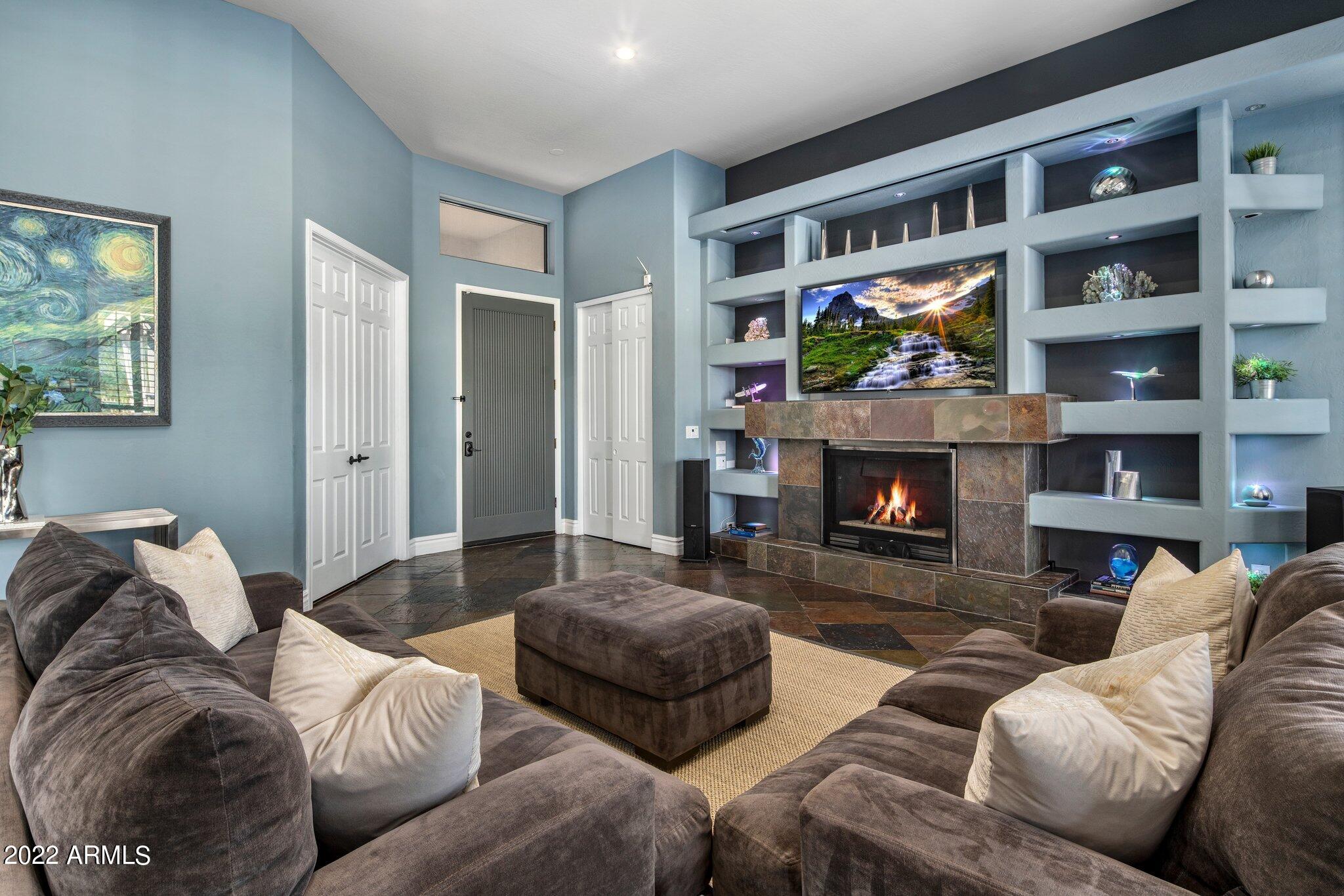 5222 East Hashknife Road Phoenix, AZ 85054 - Photo 18 of 52 Family Room with Fireplace