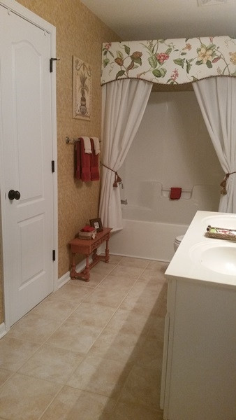 5435 Brandy Bay Road Raleigh, NC 27613 - Photo 16 of 25 Dual vanity sinks w/tile flooring, Full Bath Bathroom 2nd Floor