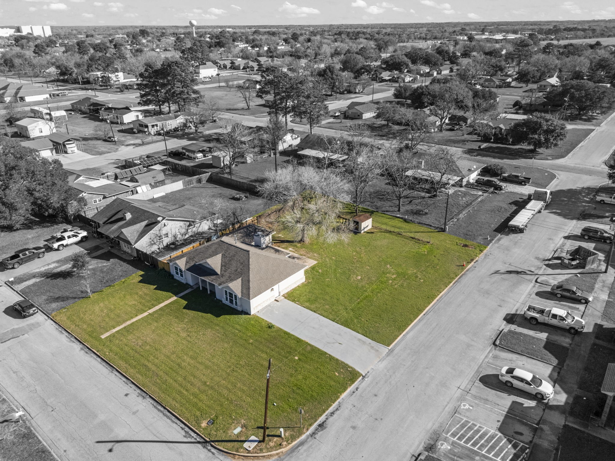 1740 6th Street Hempstead, TX 77445 - Photo 4 of 21 an aerial view of a house with a swimming pool