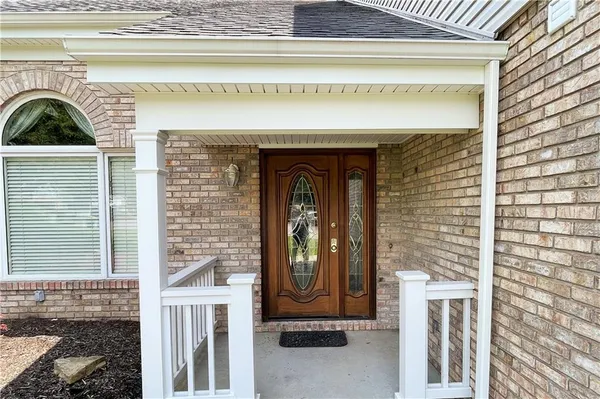 a front view of a house with entryway