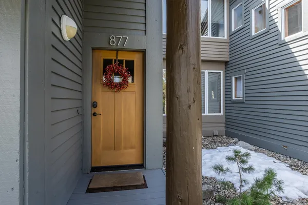 a view of front door of house