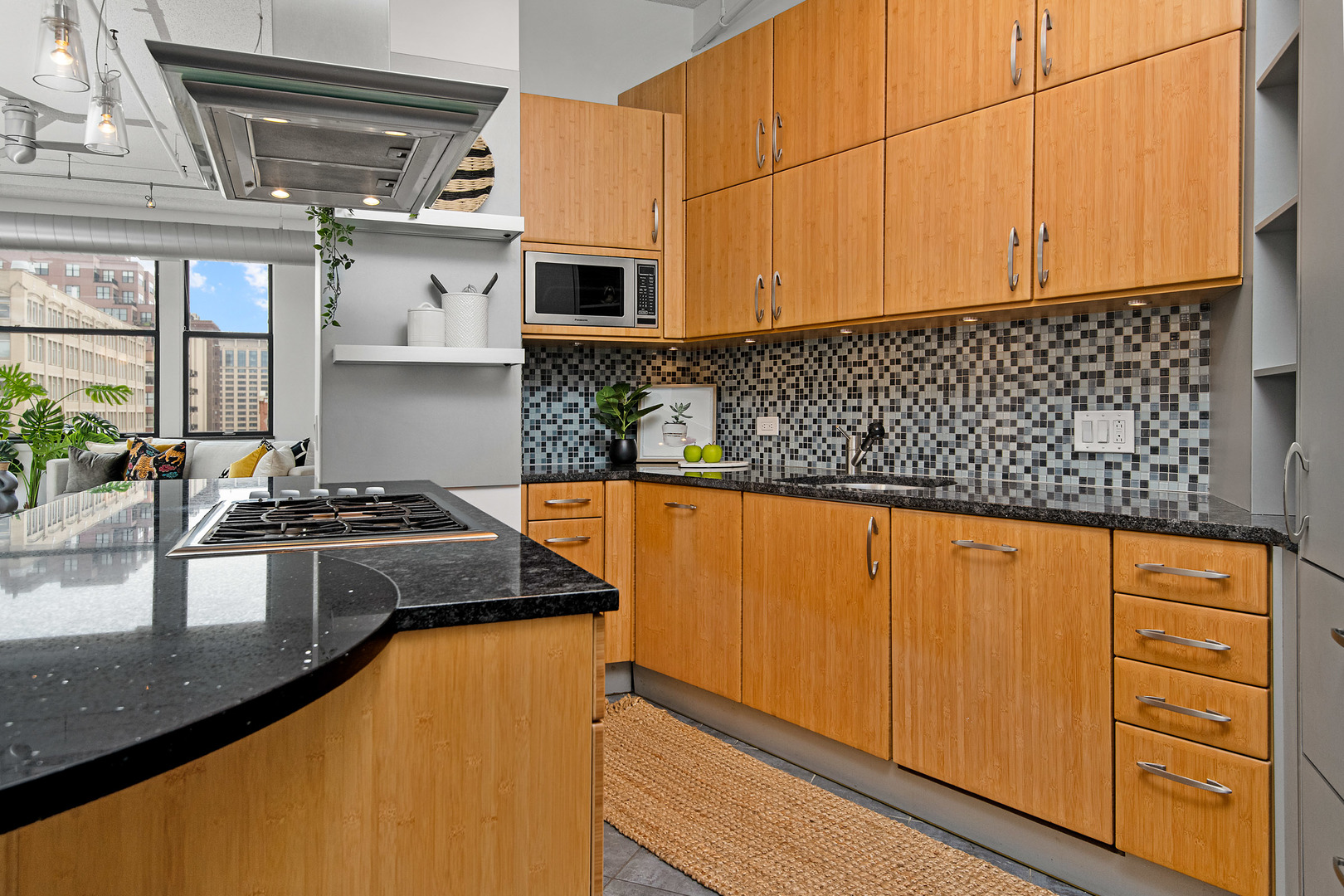 161 West Harrison Street, Unit 802 Chicago, IL 60605 - Photo 11 of 19 a kitchen with stainless steel appliances granite countertop a sink stove and cabinets