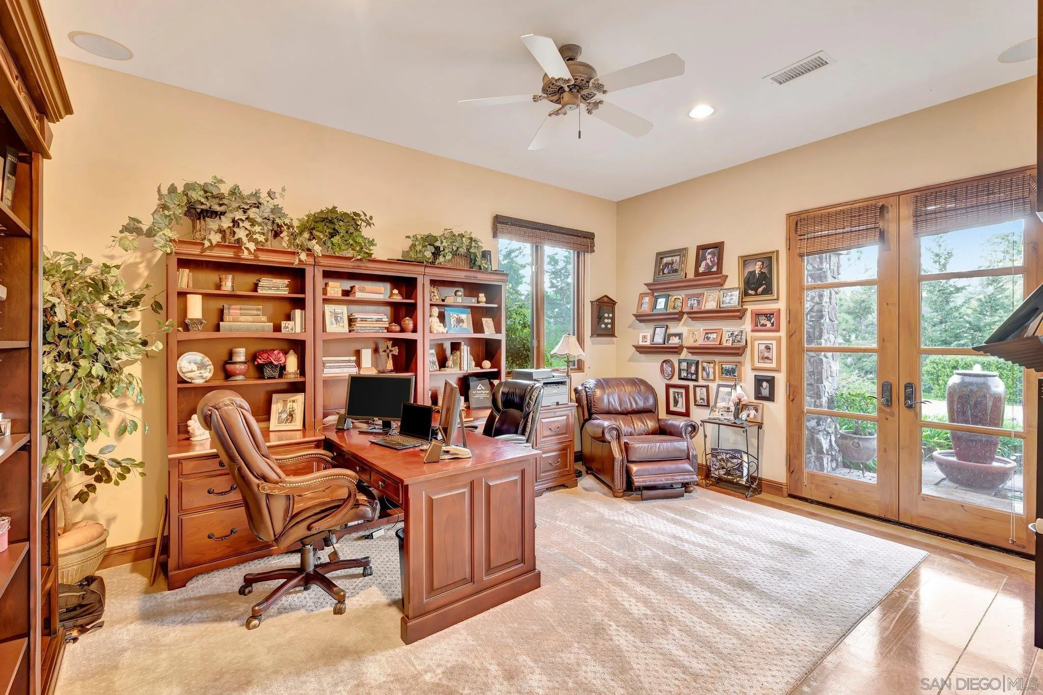 3401 Preakness Court Fallbrook, CA 92028 - Photo 31 of 52 a view of a workspace with furniture and a livingroom