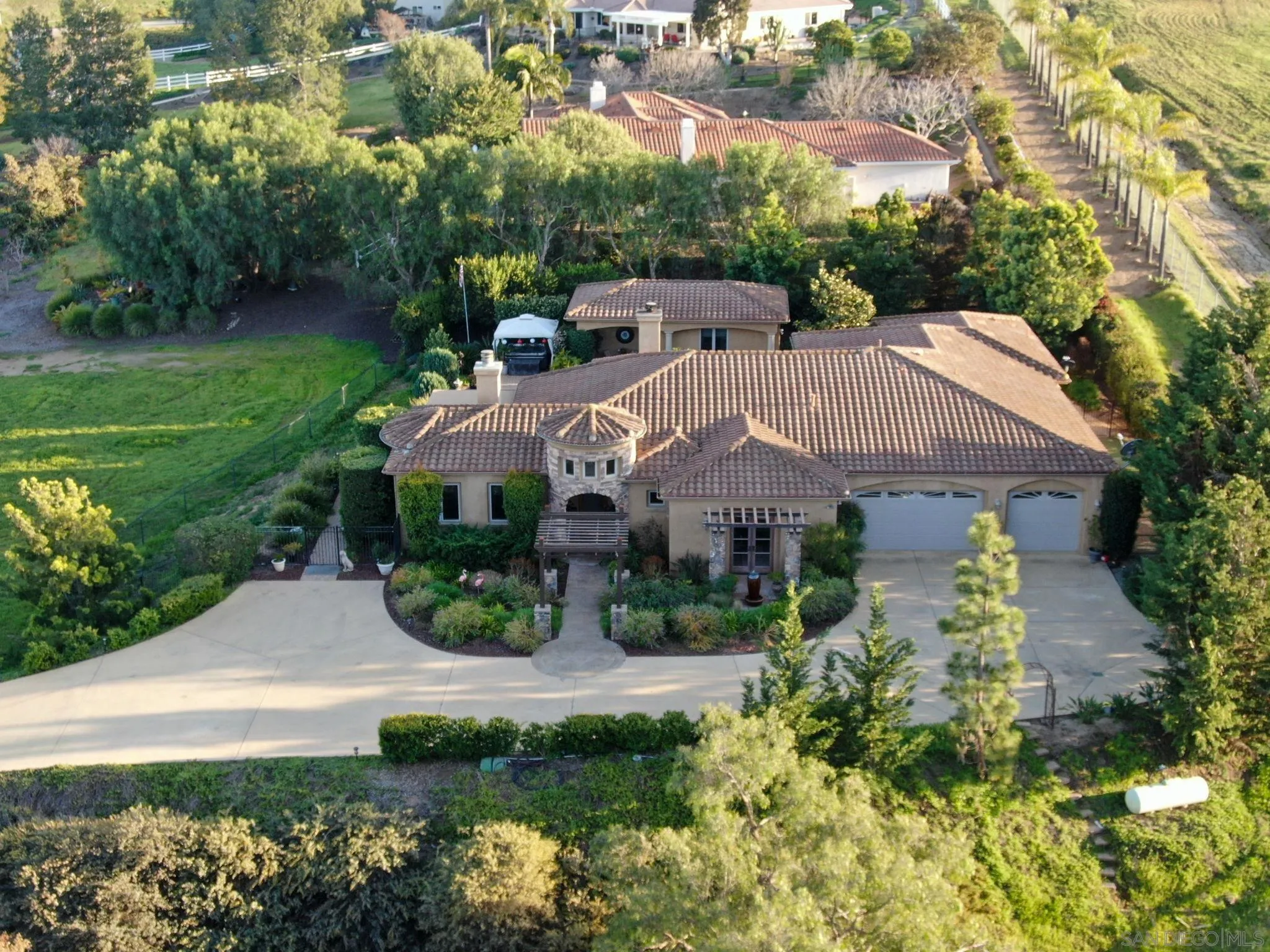 3401 Preakness Court Fallbrook, CA 92028 - Photo 47 of 52 a aerial view of a house with garden and plants