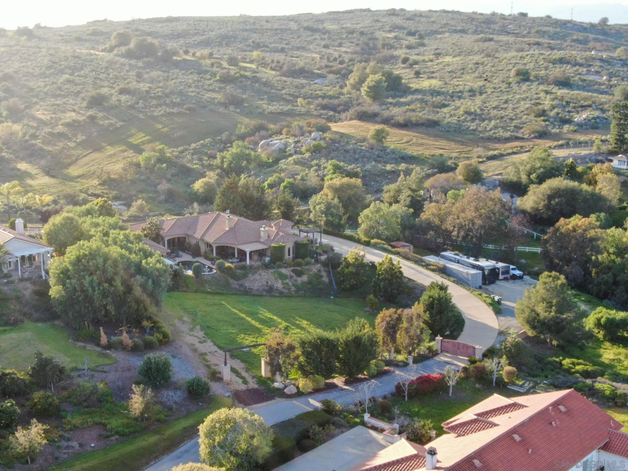 3401 Preakness Court Fallbrook, CA 92028 - Photo 51 of 52 an aerial view of residential houses with outdoor space and trees