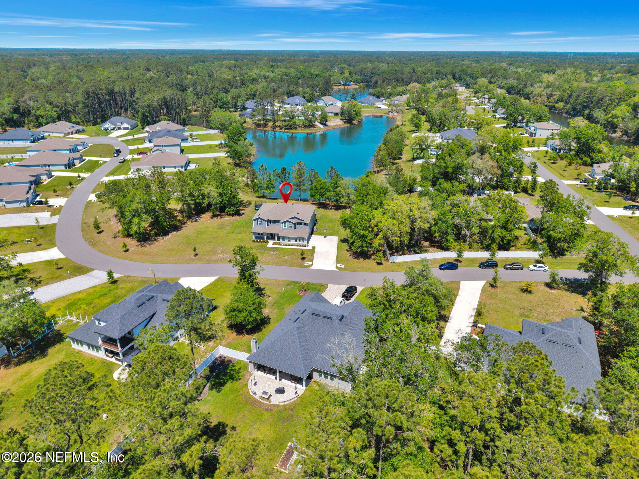 4050 Coyote Court Middleburg, FL 32068 - Photo 91 of 93 an aerial view of residential houses with outdoor space and swimming pool