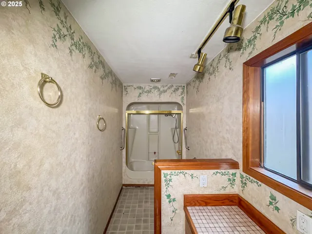 a view of a hallway with entryway