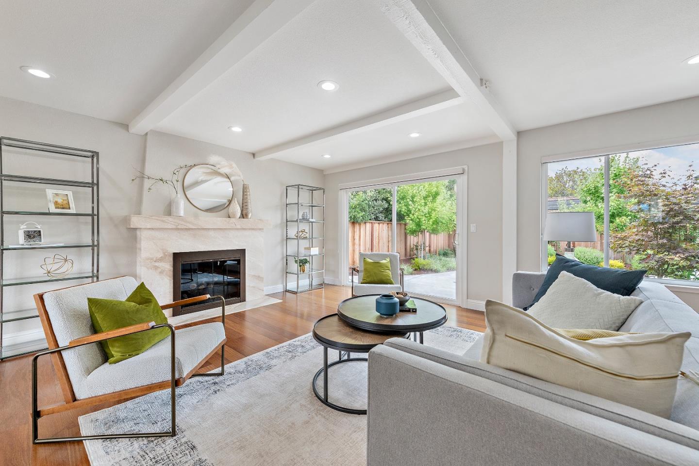 727 Liverpool Way Sunnyvale, CA 94087 - Photo 6 of 26 a living room with furniture and a fireplace