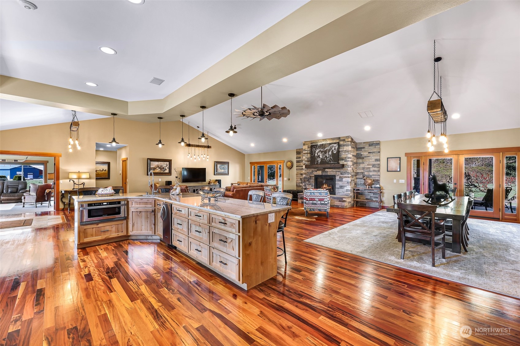 3678 Osgood Road Everson, WA 98247 - Photo 15 of 40 a large kitchen with a table and chairs in it