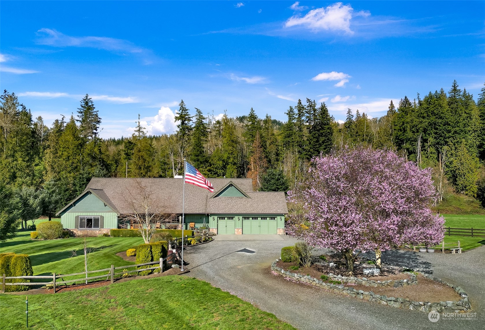 3678 Osgood Road Everson, WA 98247 - Photo 2 of 40 a view of a house with a big yard plants and large trees