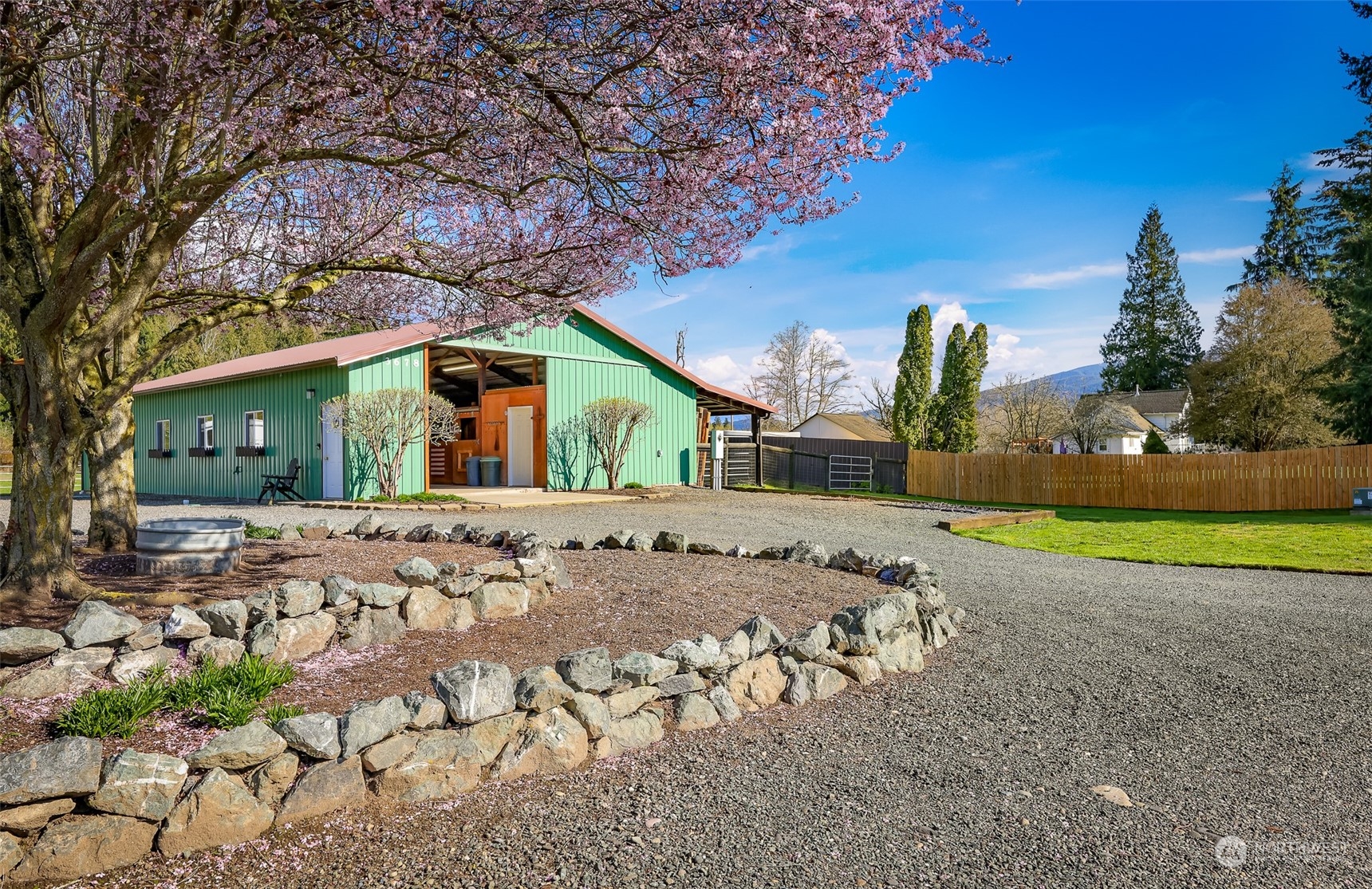 3678 Osgood Road Everson, WA 98247 - Photo 35 of 40 a view of a house with a yard and garage