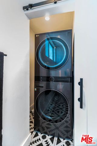 a close view of a fireplace and utility room