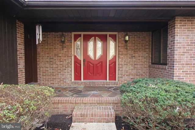a front view of a house with a window