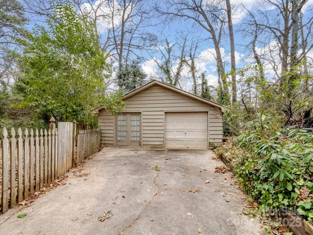 a view of backyard of house