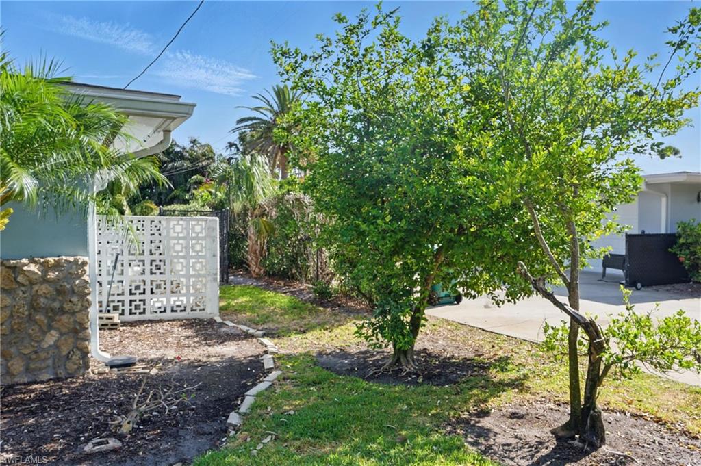 261 Viking Way Naples, FL 34110 - Photo 32 of 40 a view of a yard with plants and large trees