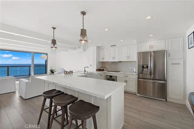 a view of a livingroom with furniture and a table