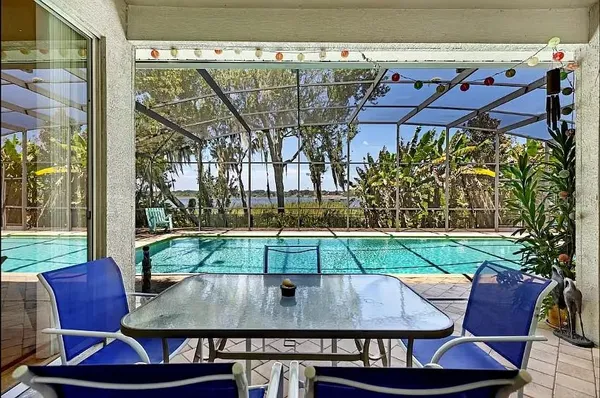 a view of outdoor space yard deck patio and outdoor kitchen