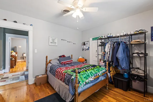 a view of an entryway with bedroom and balcony