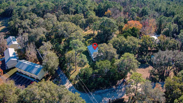 a view of a balcony with wooden floor