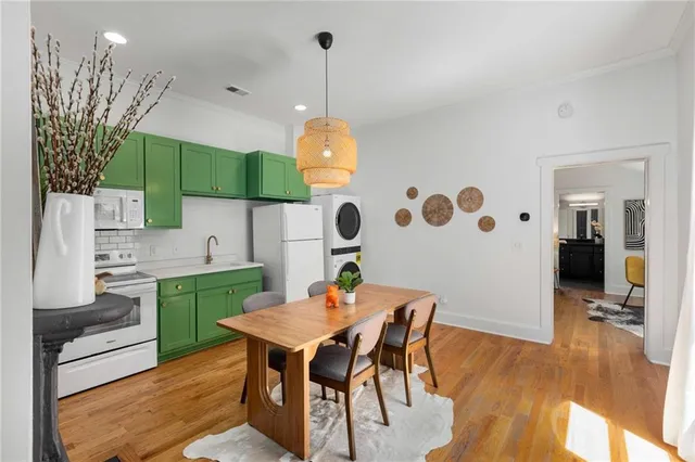 a workspace with furniture and window