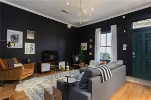 a kitchen with a stove and cabinets