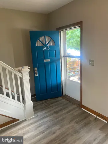 a view of an entryway with a window