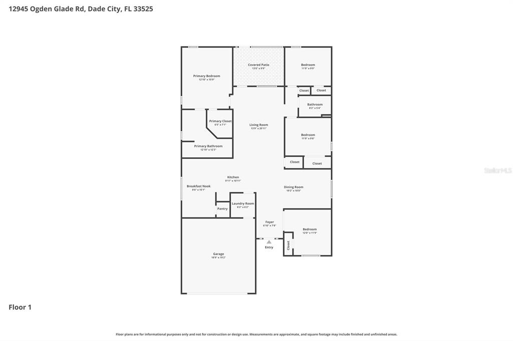 12945 Ogden Glade Road Dade City, FL 33525 - Photo 26 of 26 a picture of a floor plan