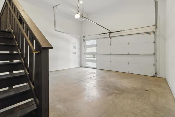 a view of a garage