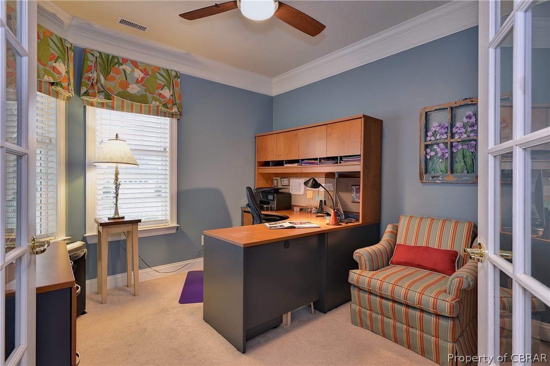 4235 Old Lock Road Williamsburg, VA 23188 - Photo 15 of 46 The office is accessed via French doors.