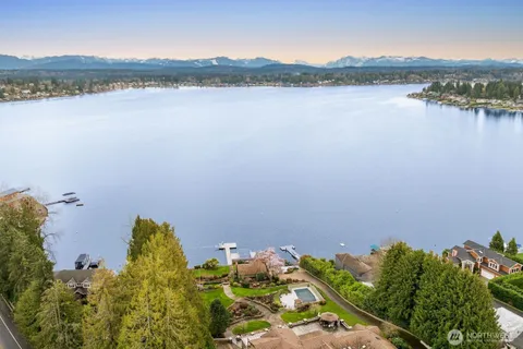 a view of lake and mountain view