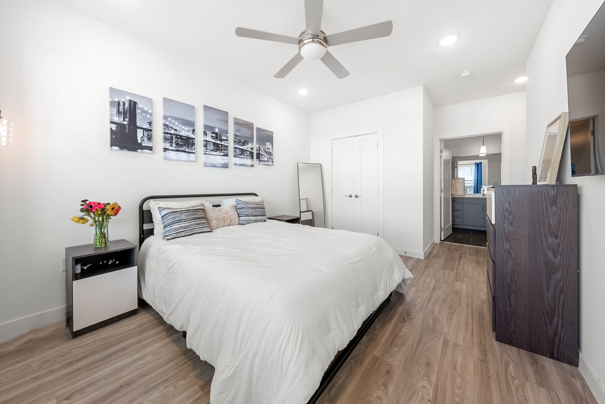 4801 Springdale Road, Unit 2410 Austin, TX 78723 - Photo 21 of 33 Spacious primary suite! Large closet with built-in shelving.