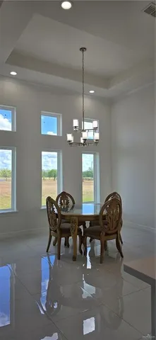 a view of a dining room and livingroom furniture
