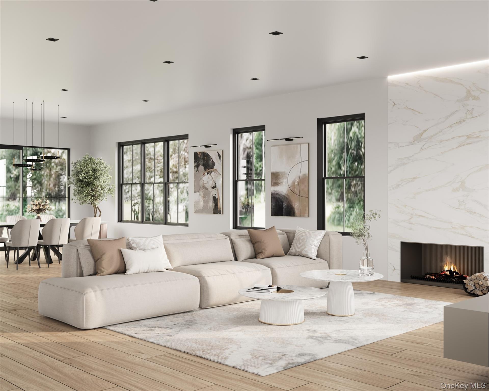 22 Whippoorwill Road East Armonk, NY 10504 - Photo 40 of 50 a living room with furniture and a fireplace