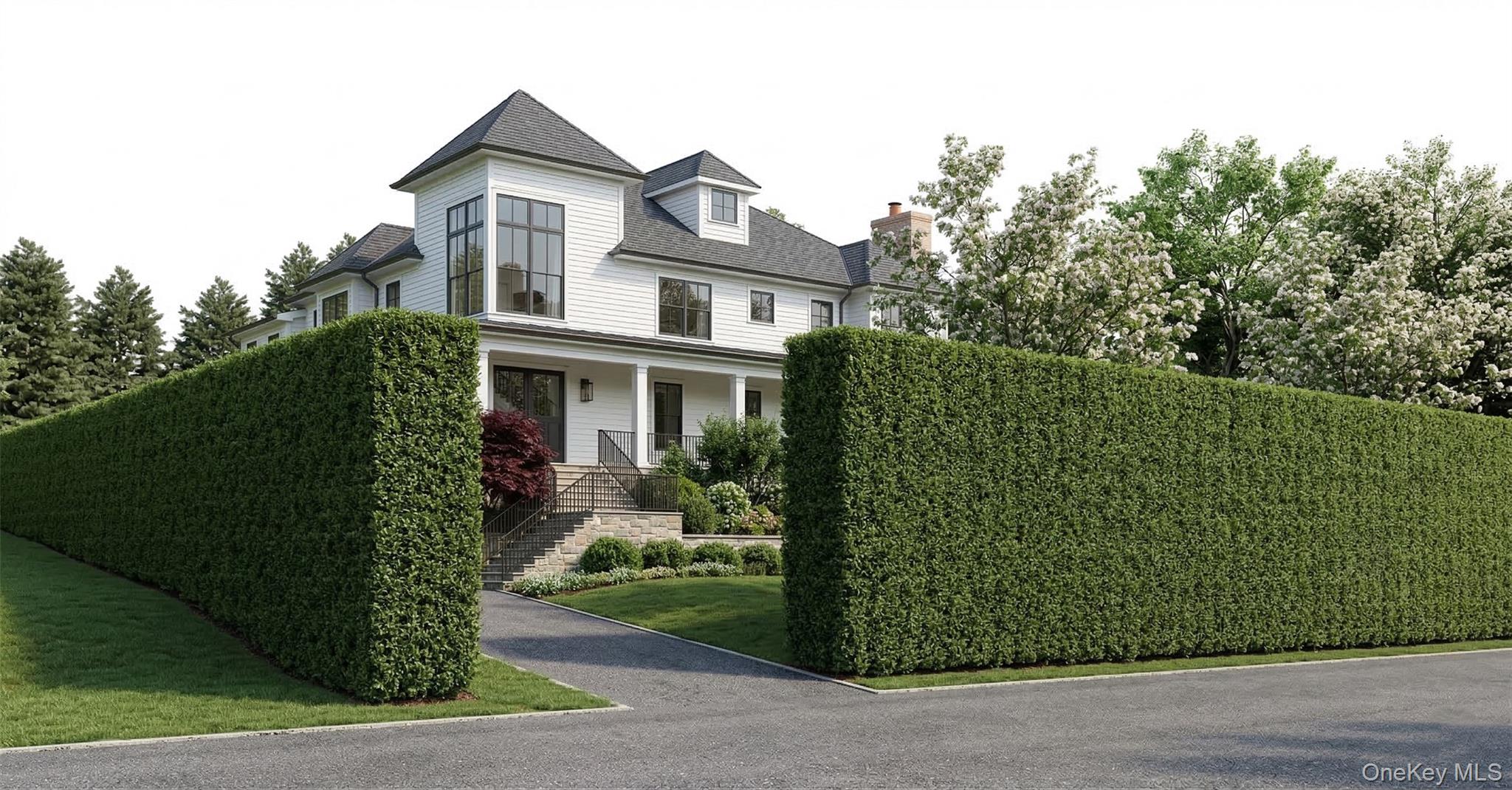 22 Whippoorwill Road East Armonk, NY 10504 - Photo 47 of 50 a front view of a house with a garden