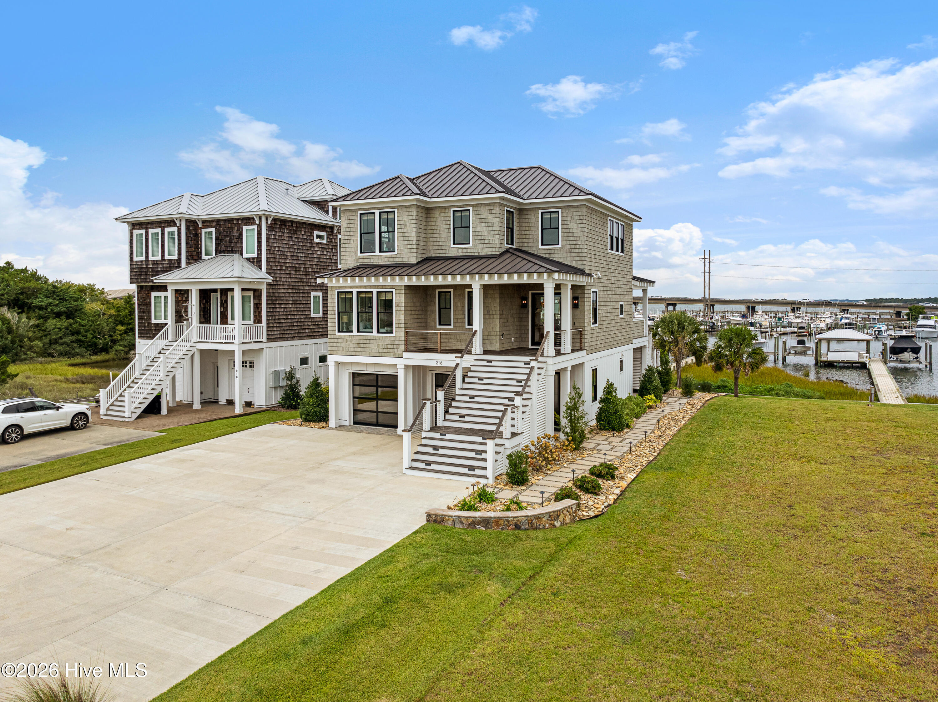 216 Radio Island Road Morehead City, NC 28516 - Photo 2 of 72 Waterfront Custom Home w/ Dock