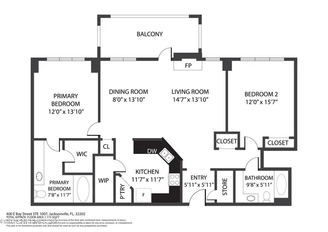 $430,000 | 400 East Bay Street, Unit 1007, Jacksonville, FL 32202