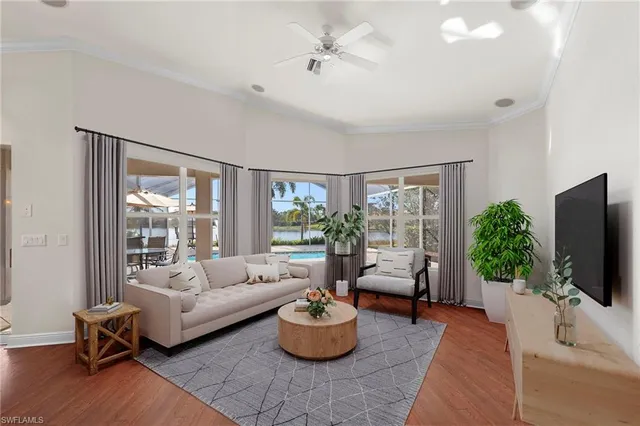 a view of a park with swings and slides