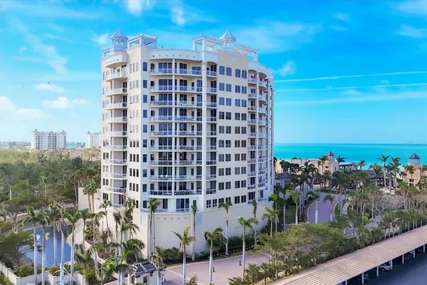 a view of a city with tall buildings