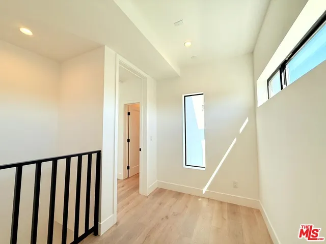 a balcony with city view