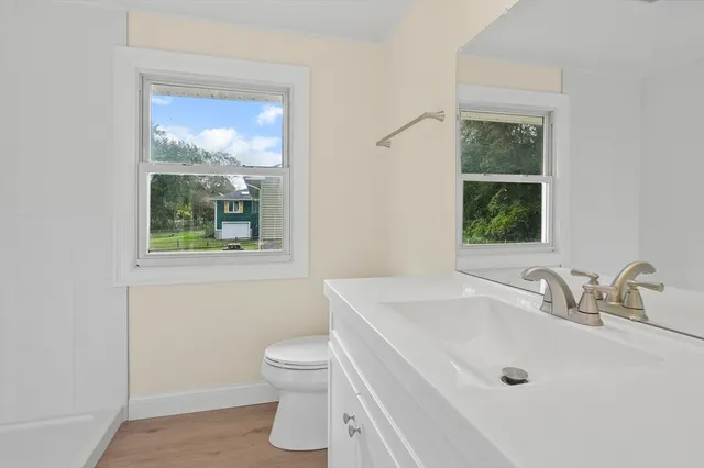 a bathroom with a sink and a toilet