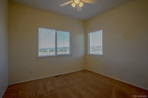 an empty room with a window