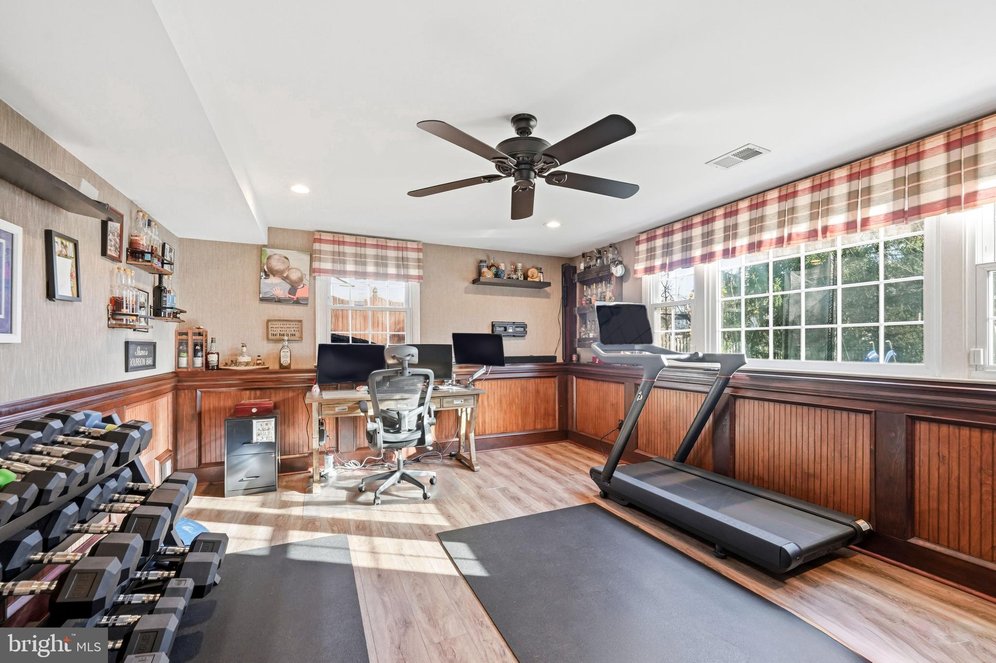 217 Red Stone Ridge Cherry Hill, NJ 08034 - Photo 37 of 44 a living room with furniture a flat screen tv and a large window