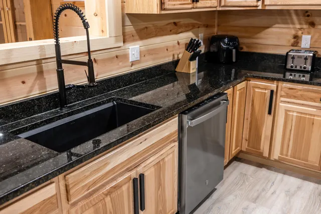 a close view of storage and utility