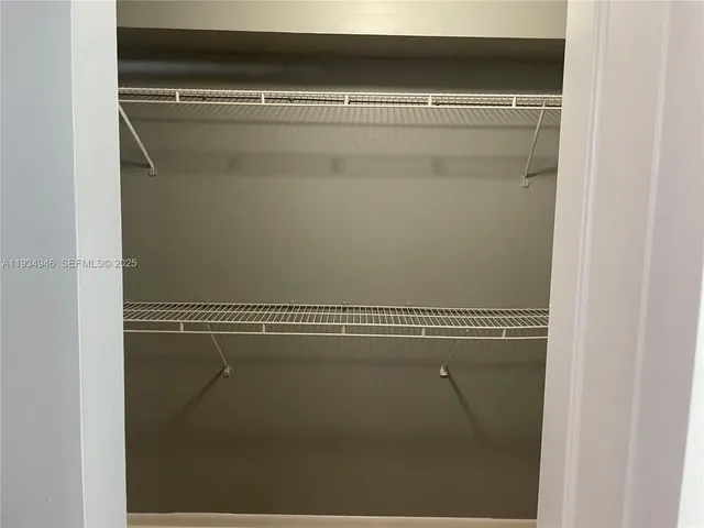 a close view of closet