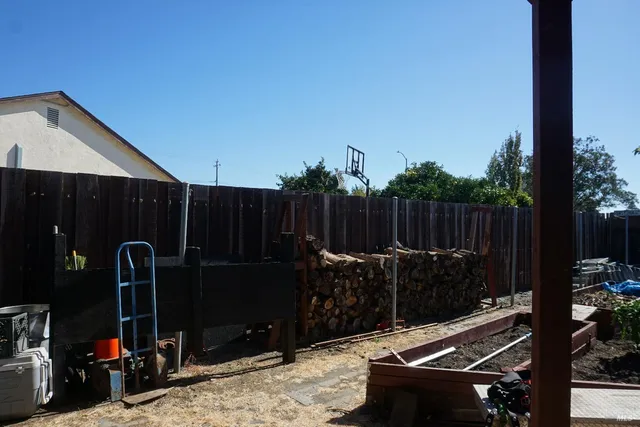 a backyard of a house