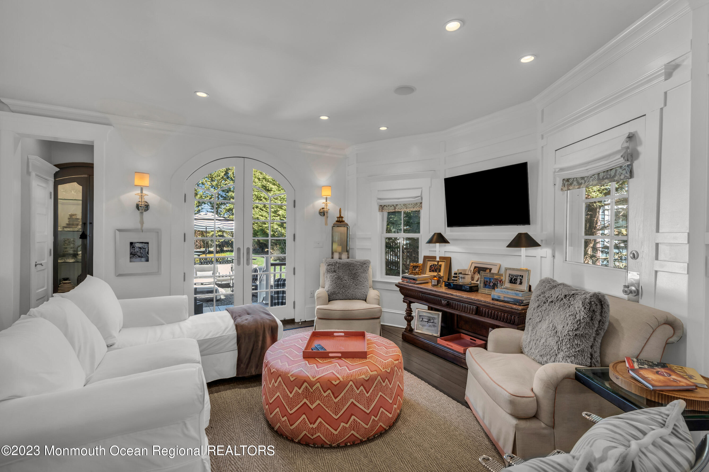 310 Worthington Avenue Spring Lake, NJ 07762 - Photo 17 of 53 a living room with furniture and a flat screen tv